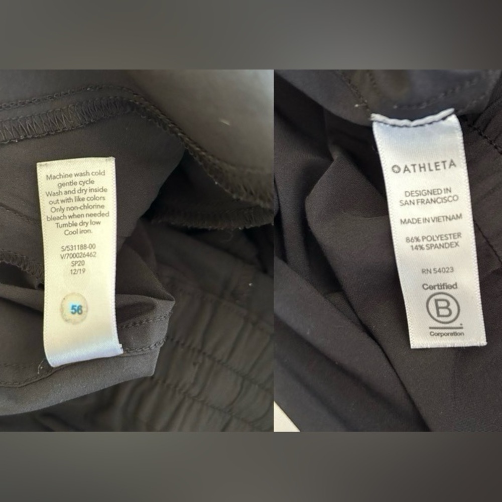Athleta Unbound Black Jumpsuit Sleeveless Drawstring Waist Pockets size Large - Picture 15 of 15